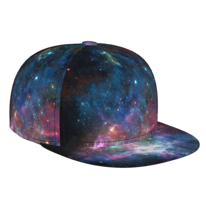

Beautiful Galaxy Space Baseball Cap Men Women Adjustable 3D Printed Snapback Flat Bill Hip Hop Hat Adjustable