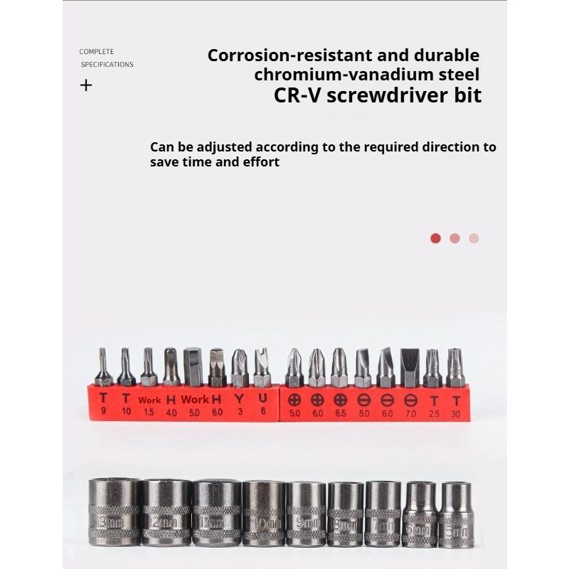 28-in-1 Multifunktionales Reparaturwerkzeug-Set Schraubendreher-Kombinations-Kit für Haus & Büro Wartung DIY Schraubendreher-Set