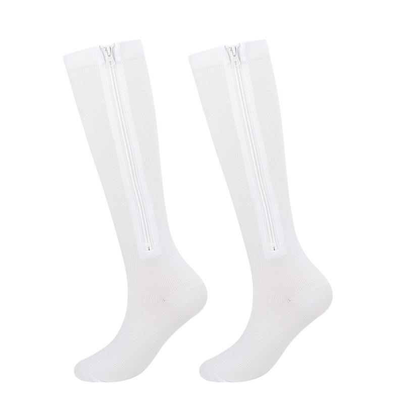 Zippered Outdoor Sport Compression Toe-Covered Calf Socks