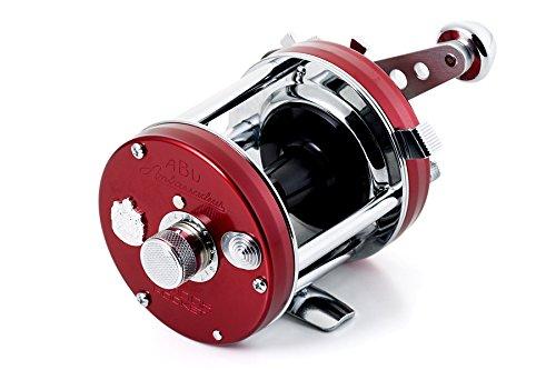AbuGarcia Ambassadeur 6501CS Rocket Red Left-Handed Counterbalanced Handle Round Reel for Cage Fishing