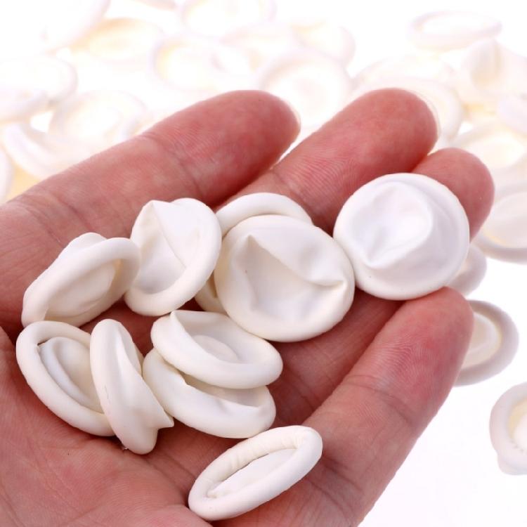 Pack Of 100 Latex Finger Cots Flexibility and Antislip Finger Protective Finger Sleeves For Precise Jewelry Handling
