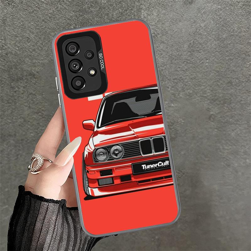 Simple Japanese Sports Cars Pattern Soft Phone Case for Samsung A17 A16 A15 A14 A13 A57 A56 A55 A54 A53 A37 A36 A35 A34 A33 A26