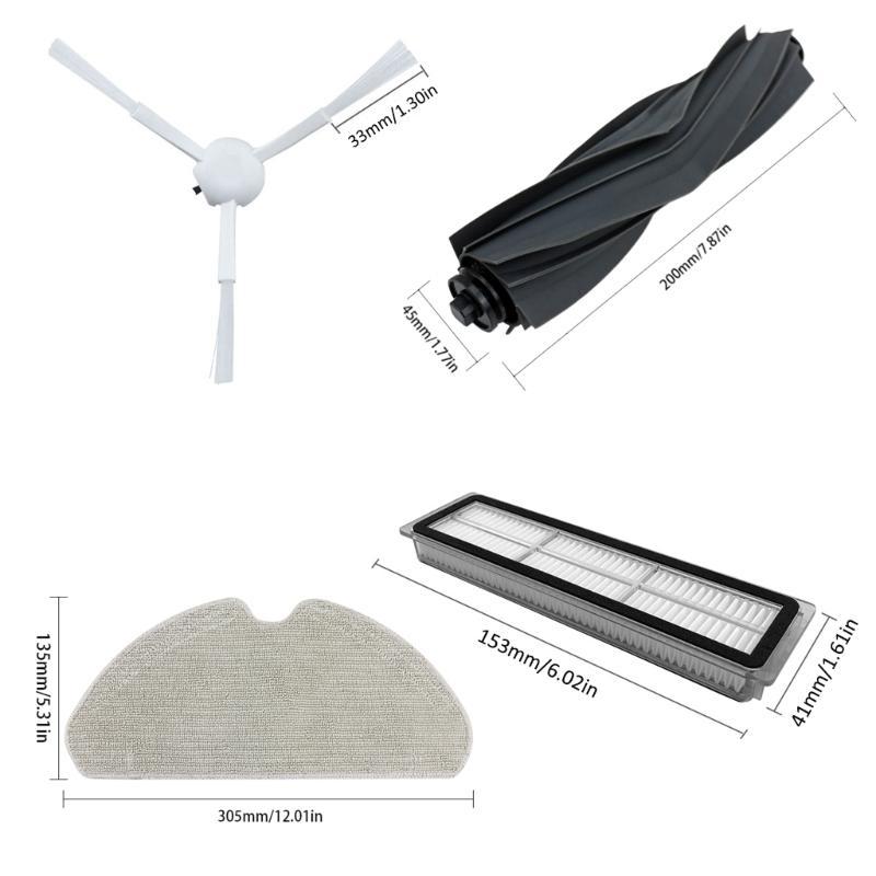 Side Brushes Sweeping Robot Mop Pad Replacement Part for D10S Vacuum Cleaner