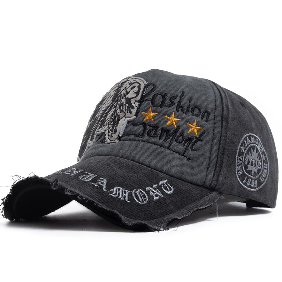 Vintage Washed Baseball Cap Letter Embroidery Soft Top Visor Hat Retro Fashion Men Women Casual Snapback For Outdoor Sports Hot