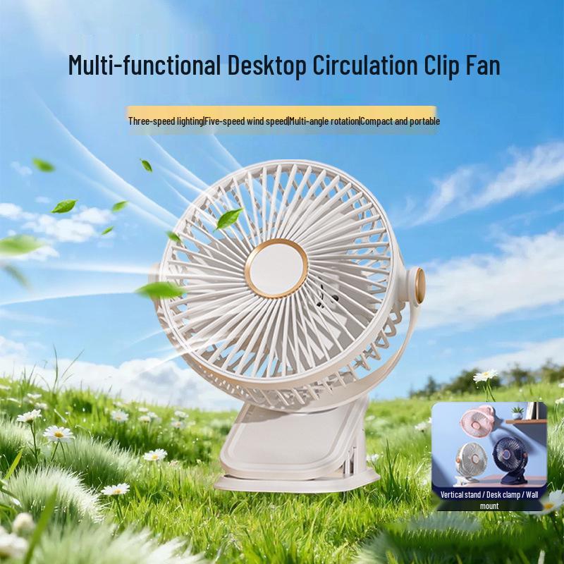 

CoolClip F50: Multi-use Night Light & Fan for Office, Bedroom, Wall, or Desktop. Not specified