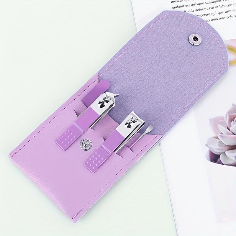 4pcs Professional Manicure Set, Stainless Steel Nail Clippers, Cuticle Nippers, Nail File, and Spoon Pusher Nail Tech Supplies