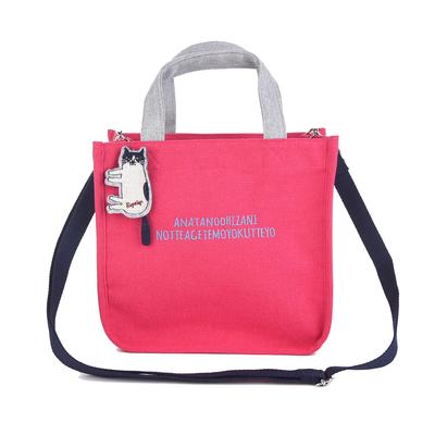 Canvas 2-Way Mini Shoulder Tote Bag "Nagonago-san"