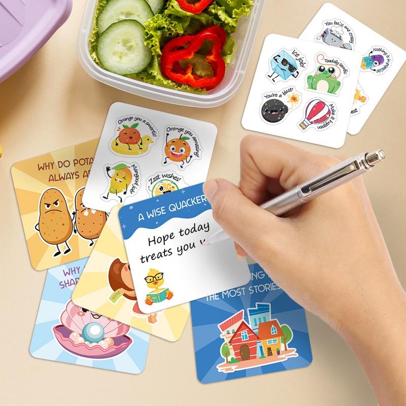 1PACK inspirational cards 105 lunch boxes, note cards, message puns, jokes, cute encouragement, children's cards