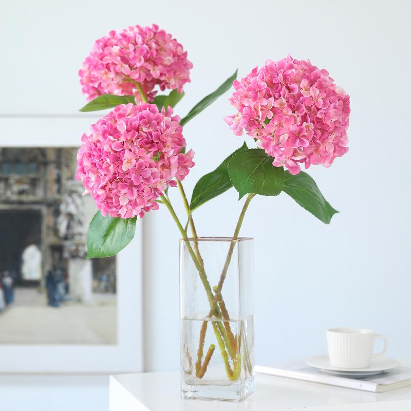 Lifelike Artificial Hydrangea Flowers 66cm Large Flowers Artificial Fake Hydrangeas for Home Decor Floral Arrangements Wedding Bouquets Centerpieces