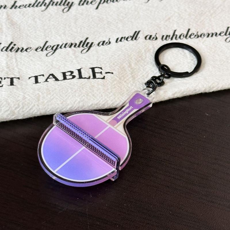 

Acrylic Ping Pong Table Keychain Double Sided Mini 3D Sports Keyring Bag Pendant Car Key Chains Souvenir Gift