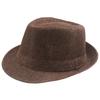 Linen Rolled-Brimmed Jazz Hat Summer British Retro Small Top Hat Outdoor Sun Hat