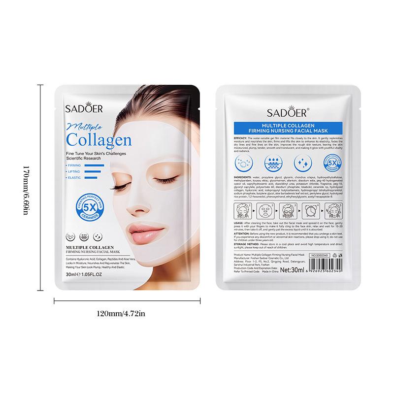 3pcs Multiple Collagen Mask 30ml Moisturizing Hydrating Moisturizing Mask Skin Care Products