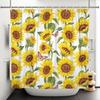 Modern Fresh Bathroom Shower Curtain Green Plants Colourful Flowers Bathroom Waterproof Curtain With Hooks Polyester Curtains