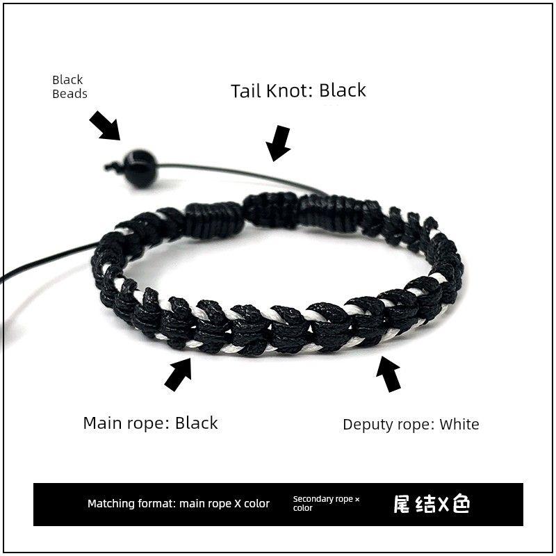 

Набор оригинальных материалов для DIY, самодельный подарок, украшение Main black sub-white black knot]