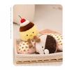 Hobby Dessert Plush Toy Set: Butterfly Pastry, Pudding Doll, and Biscuits Ornaments for Tea Time or Photo Props.