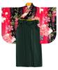Hakama Easy To Simple Japanese Style Set Graduation Graduation Girls Shiny Red [KYOETSU] Set, Wear, (Kimono, Hakama), Ceremony, Ceremony, Girls, (8.