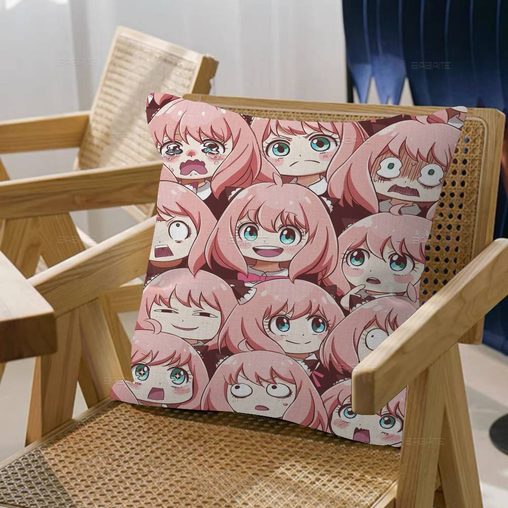 Anime S-Spy X Family Cushion Cover Pillowcase Upholstery Sofa Throw Pillow Home Decor Pillowcas