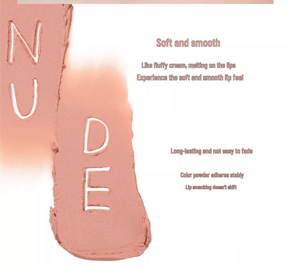 HYNTOOR Black Rabbit Nude Lip Glaze - Planet Glossy Lip Mud Lipstick