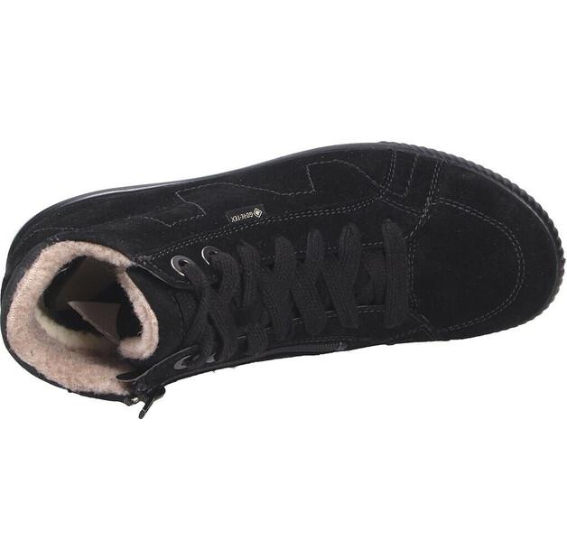 Женские полуботинки Legero Sneaker leder чёрные warmfutter