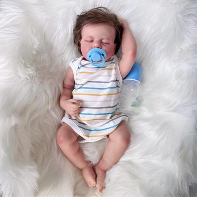 NPK 19inch LOULOU Baby Doll Girl Reborn Full Body Silicone Bath Doll