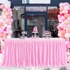 Tulle Table Skirt Pleated Ruffle Tablecloth For Wedding Decoration Birthday Party Baby Shower Tutu Veil Dining Table Decoration