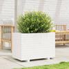 VidaXL Planter White 70x40x49.5 Cm Solid Pine Wood, Outdoor Planter, Flower Box, Plant Box, Planter 847369