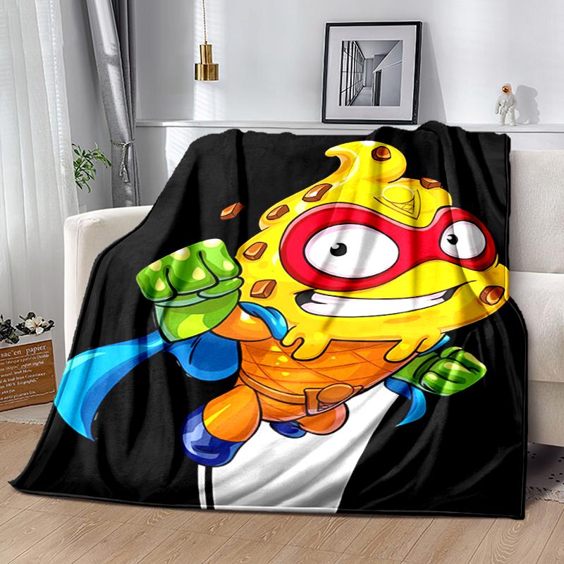 1pc Blanket Superthings3 Print Design, Lightweight Blanket for Sofa, Bed- Soft &Warm, Gift for All Seasons like Christmas, Halloween