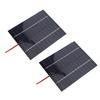 2 Pcs 2W 12V Solar Panel 110x136mm Polycrystalline Silicon Solar Panel Charger with Electronic Wire