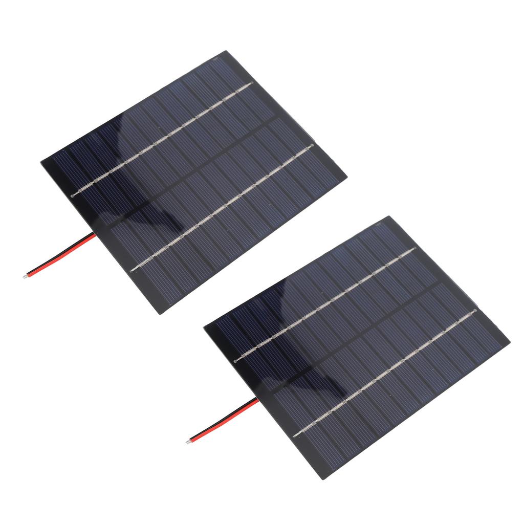 2 Pcs 2W 12V Solar Panel 110x136mm Polycrystalline Silicon Solar Panel Charger with Electronic Wire