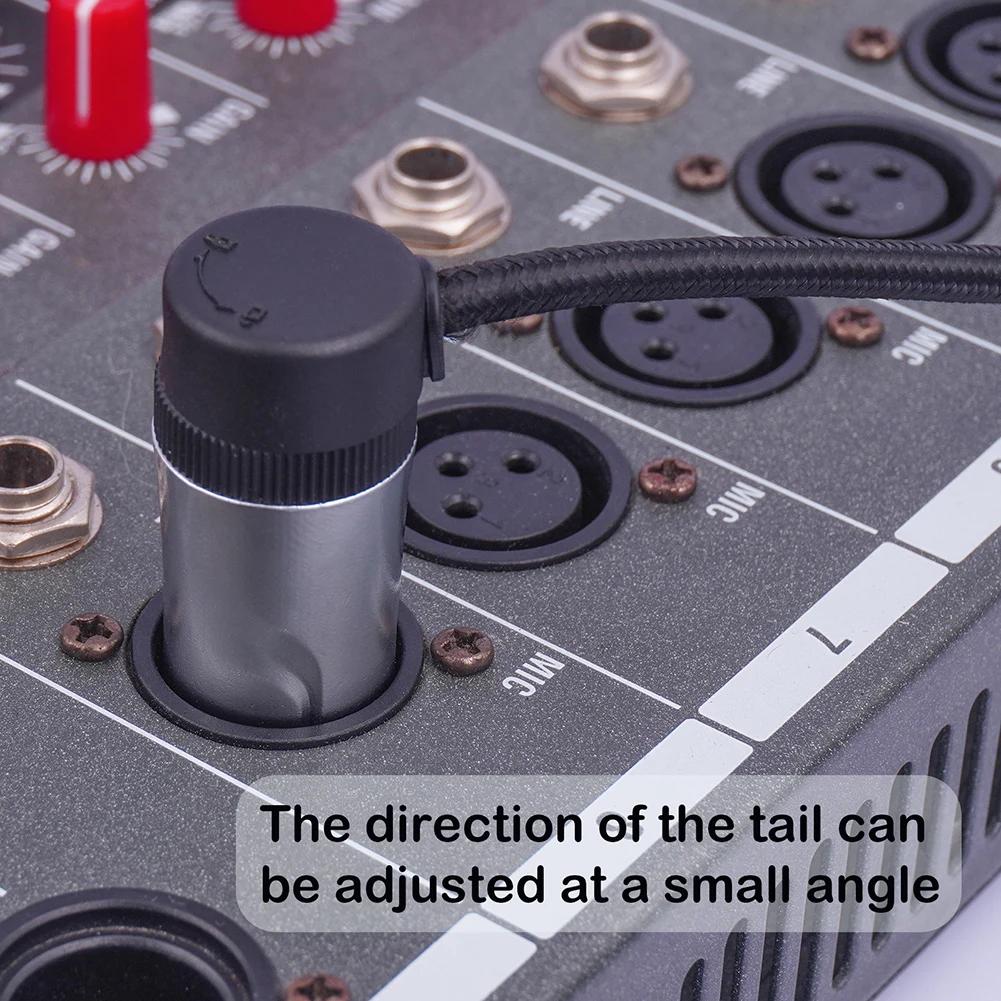 Male/Female Compact XLR Microphone Solder Adapter Adjustable 90° Right Angle 3Pin XLR Solder Connector 3 PIN XLR Ends