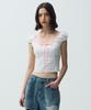 MIDNIGHT MOVE Vt Lace Top (White)