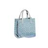 Coach Field 22 Solid Color Zipper Classic Monogram Fabric Tote Bag Women Tote Blue CJ853-LHPBU
