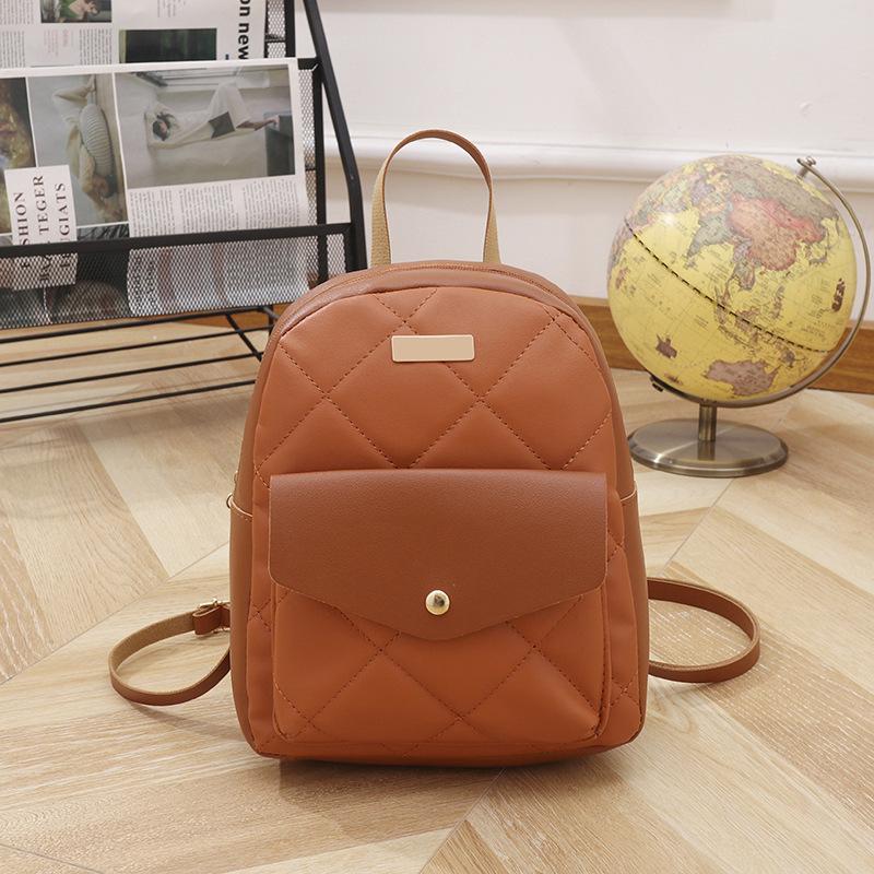 

Women s Backpack Bag School Bag Outdoor Large Capacity Women s Bag Embroidered Backpack коричневый