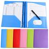 1/6Pcs File Folder with Prongs Dual Pocket Design Plastic Folders Business Card Holder Letter Size Organizer