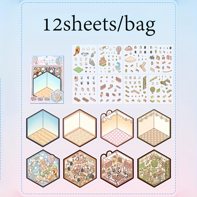 3D Scene Sticker Collection Multiple Miniature Landscape Sticker For Collage Creation DIY Sticker Decoration Scrapbook Stickers