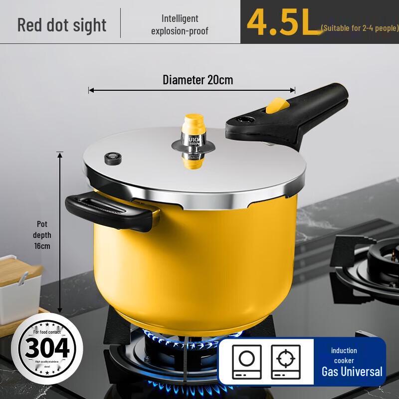 Ukk Macaron 304 Stainless Steel Explosion-Proof Pressure Cooker