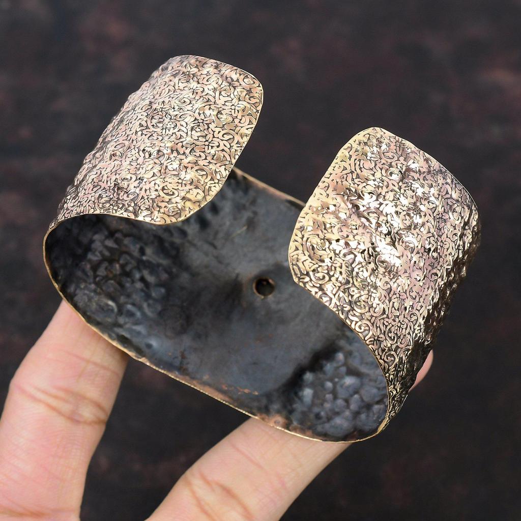 Kupfer Charoit Armreif Kupferdraht gewickelter Armreif Verstellbarer Armreif Kupferdraht Schmuck Handgefertigter Edelstein Armreif Geschenke für Ihn