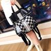 Karierter Denim-Rucksack mit Pailletten, Umhängetasche, Damentasche, vielseitiger, modischer und personalisierter Rucksack mit einer Schulter
