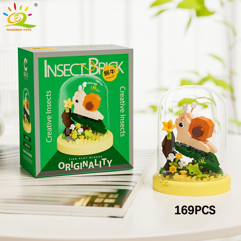 MOC Insect and Flower Display Box Micro Building Block Butterfly Mini Diamond Model Brick Toy for Children Desk Decor.