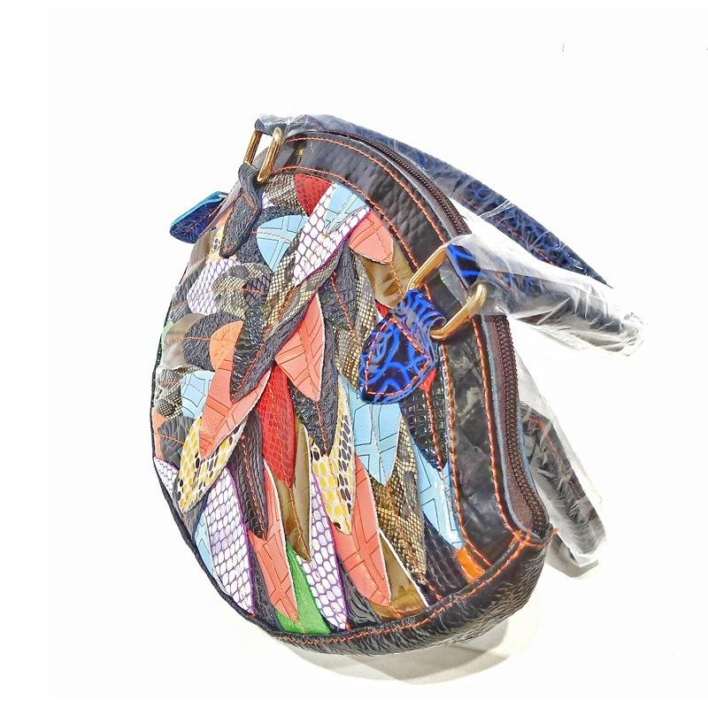 Bag Women'S Dumpling Bag Crossbody Bag Ethnic Style Splicing Handbag Women'S Shoulder Bag