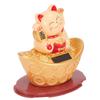 Brand New Duable.particular High Quality Lucky Cat Gold Ingot Hand Ornament Solar Waving Welcome 11.5x7.5x12cm