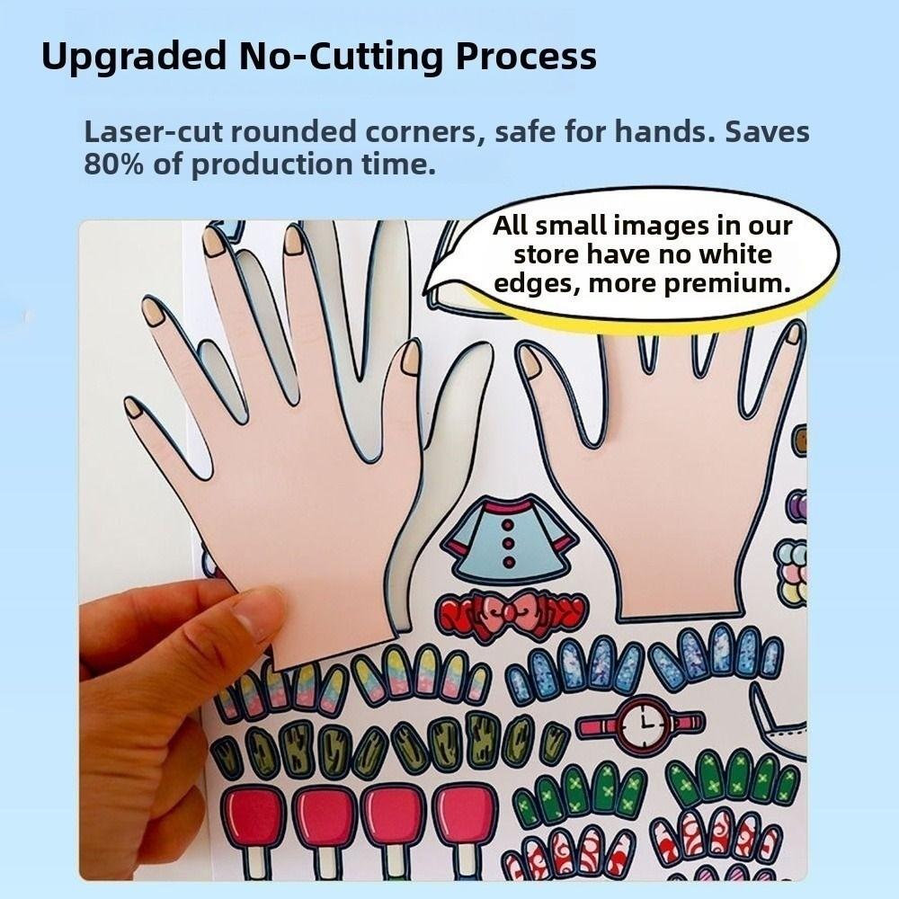 3D Design Creative Sticker Games Handmade 3D Makeup Quiet Book  Creative Play