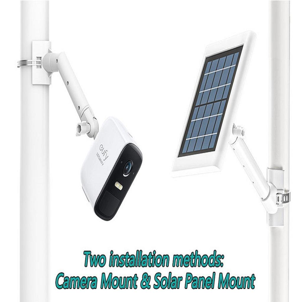 Outdoor Pole Mount 360 Degree Rotation Security Camera Bracket for Arlo/Ring/Wyze/Eufy Solar Panel