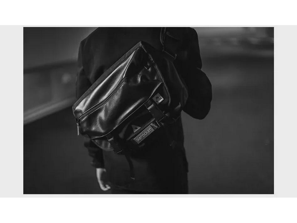 Unisex All-Black Messenger Bag: Versatile, Trendy, Original Brand Shoulder Bag for Men and Women.