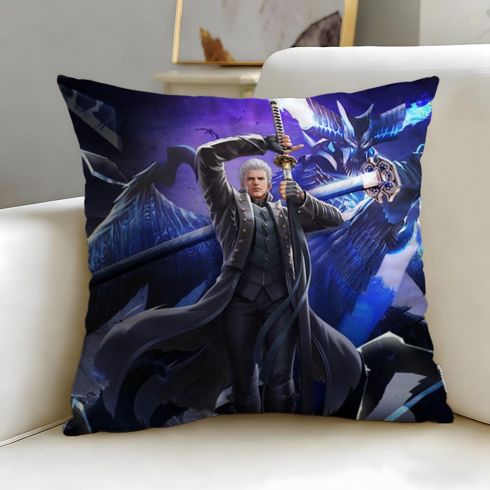 Classic Game Devil May Cry Cushion Cover Soft & Easy-Wash Pillow Case – Versatile for Couch, Bed, Travel and Office