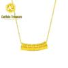 Shuibei 999 Fine Gold Slim Waist Necklace: 3D Hard Gold Women's Pendant Charm, Popular Live Broadcast Hot Seller.