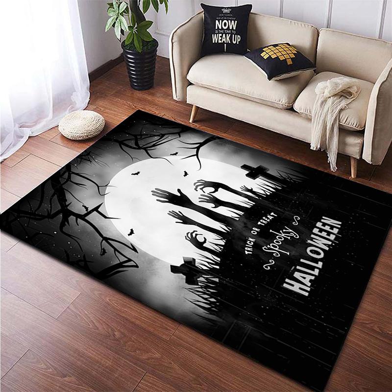 Halloween New Year Gift HD Printing Area Carpet, Living Room Sofa Decorative Carpet, Anti-skid Mat, Alfombras Direct Shipment