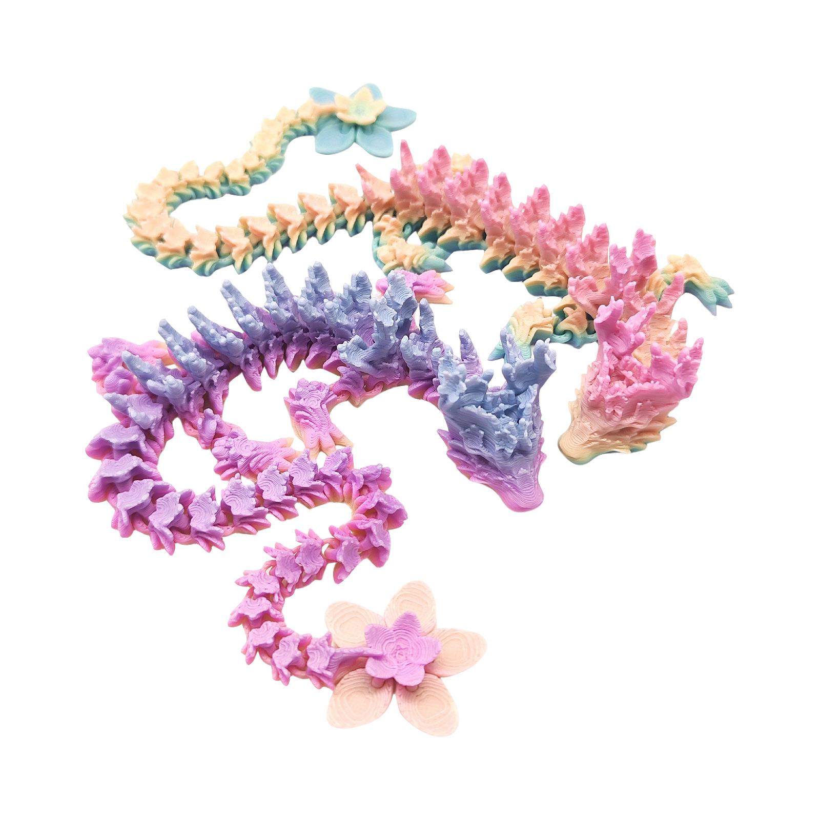 

3D-печатный, Шарнирный 3D игрушечный дракон, 3D-печатный игрушечный дракон, Игрушечный дракон One Size