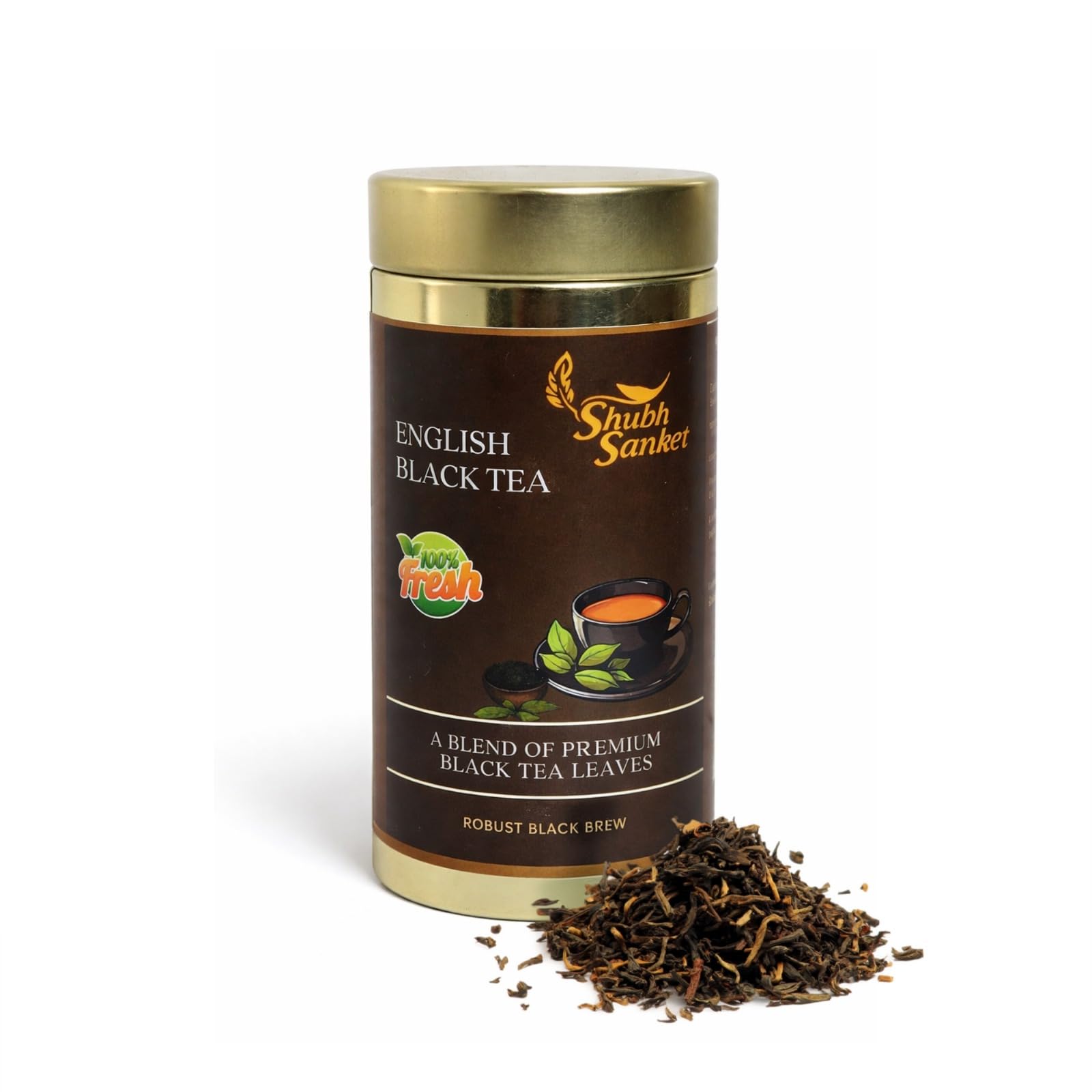 

Shubh Sanket English Black Tea 100g - Strong & Refreshing Premium Tea Leaves for Daily Use