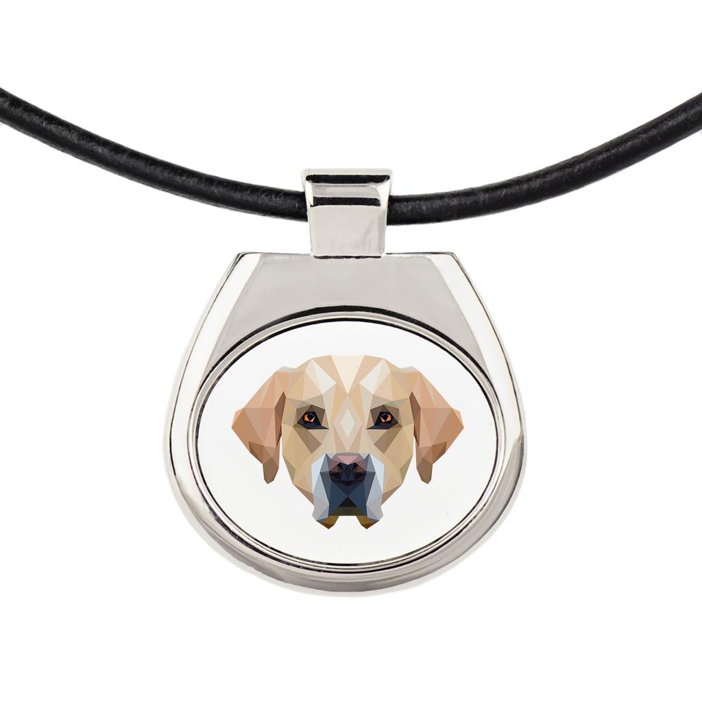 Labrador Retriever – Necklace with a geometric design and the inscription "Art-Dog" | Art-Dog